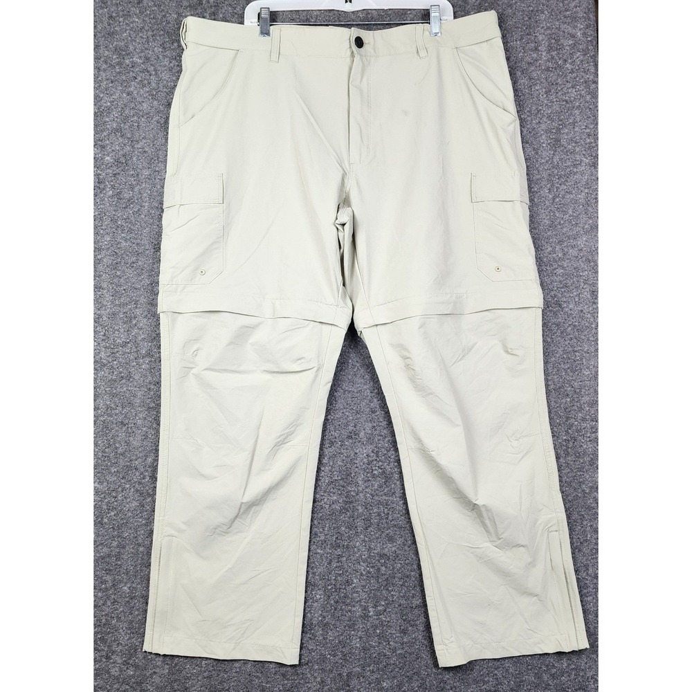 World Wide Sportsman Convertible Cargo Pants Men 44x30 Beige Fishing 9046P‎